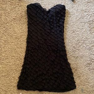 Black ruffled dress